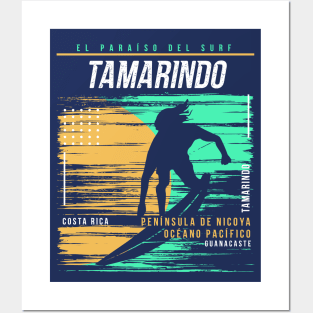 Retro Surfing Tamarindo, Costa Rica // Vintage Surfer Beach // Surfer's Paradise Posters and Art